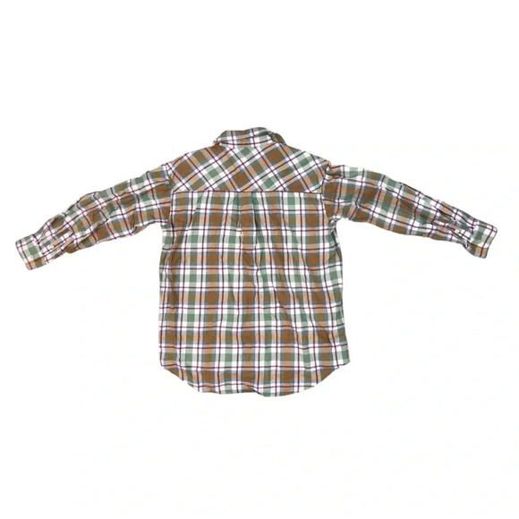 Aritzia Wilfred Free Marta Button-Up | Terracotta & Rust Orange Plaid Size 1/ XS - Picture 3 of 10